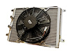 ORA.SLM Super Late-Model Double-Pass Oil Cooler, w/ 11 in. SPAL Puller Fan, 17.5 in. x 12.25 in. x 1.25 in.