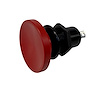 3108-CRED Shredder Transbrake Button [Red, Billet Aluminum, Concave Head] - image 1