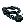 3109-CBLK-PR Shredder Parachute Button [Black Engraved, Billet Aluminum, Concave, Momentary, Push Button Switch, Corded]