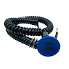 3109-CBLU-LL Shredder Linelock Button [Blue Engraved, Billet Aluminum, Concave, Momentary, Push Button Switch, Corded] - image 1