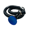 3109-CBLU Shredder Transbrake Button [Blue, Billet Aluminum, Concave, Head, Momentary, Push Button Switch, Corded] - image 1