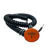3109-CORG-BD Shredder Bump Down Button [Orange Engraved, Billet Aluminum, Concave, Momentary, Push Button Switch, Corded] - image 1