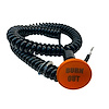 3109-CORG-BO Shredder Burnout Button [Orange Engraved, Billet Aluminum, Concave, Momentary, Push Button Switch, Corded]