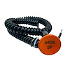 3109-CORG-RV Shredder Reverse Button [Orange Engraved, Billet Aluminum, Concave, Momentary, Push Button Switch, Corded] - image 1