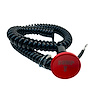 3109-CRED-BD Shredder Bump Down Button [Red Engraved, Billet Aluminum, Concave, Momentary, Push Button Switch, Corded] - image 1