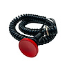 3109-CRED Shredder Transbrake Button [Red, Billet Aluminum, Concave, Head, Momentary, Push Button Switch, Corded]