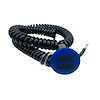 3109-MBLU-TB Shredder Transbrake Button [Blue Engraved, Billet Aluminum, Mushroom, Momentary, Push Button Switch, Corded]