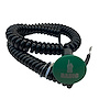 3109-MGRN-RR Shredder Racing Radio Button [Green Engraved, Billet Aluminum, Mushroom, Momentary, Push Button Switch, Corded] - image 1
