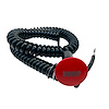 3109-MRED-BB Shredder Bump Box Button [Red Engraved, Billet Aluminum, Mushroom, Momentary, Push Button Switch, Corded] - image 1