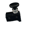 3111-CBLK-L Crusher Transbrake Button [Black Concave, Left Side] - image 1