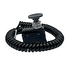 3111-CGRY-LC Crusher Transbrake Button [Grey Concave, Left Side, Cord Included] - image 1