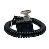 3111-CRAW-LC Crusher Transbrake Button [Raw Aluminum Concave, Left Side, Cord Included] - image 1