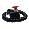 3111-MRED-LC Crusher Transbrake Button [Red Mushroom Left Side, Cord Included] - image 1