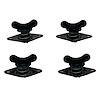 4004-550E-WB Quarter Turn Self Eject Fastener [Butterfly Winged Head, Steel, Black, 7/16 in. Dia. X 0.550 in. Grip, Set of 4] - image 1