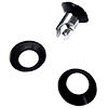 4010-400F-B Quarter Turn Quick Fastener [Hex, Flat, Black, 0.400 in. Diameter X 0.400 in. Grip, Set of 10] - image 1
