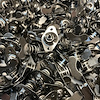4050-600E-WB Quarter Turn Self Eject Fastener [Butterfly Winged Head, Steel, Black, 7/16 in. Dia. X 0.600 in. Grip, Set of 50] - image 1