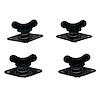 4204-500E-WB Quarter Turn Self Eject Fastener [Butterfly Winged Head, Steel, Black, 5/16 in. Dia. X 0.500 in. Grip, Set of 4] - image 1
