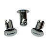 4450-500D-C Quarter Turn Quick Fastener [Slotted, Dome, Chrome, 0.400 in. Diameter X 0.500 in. Grip, Set of 50] - image 1