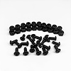 4520-4375B Dragster Windshield Mounting Bolt Kit [Black, With Nuts, Set of 20, #4, 3/8 in. Long] - image 1
