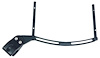 "Lite" Clamp-On Dial Board Bracket Fits 1.250 in. Roll Bars Black - image 1