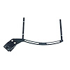 "Lite" Clamp-On Dial Board Bracket Fits 1.125 in. Roll Bars Black - image 1
