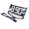 6111-001B-ORG Dial Board Bracket [With Tail Light & Flip-A-Dial, Black, Orange Lite] - image 1