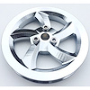 5" 5-Blade V-Belt Vacuum Pump Pulley Chrome - image 1