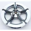5" 5-Blade Propeller Cut V-Belt Vacuum Pump Pulley Chrome - image 1