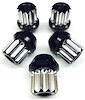 Wheel Lug Nuts 1/2" Black Machined Finish - image 1