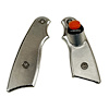 8000-03RW-ORG Titan Ultra PG2 Shifter Line Lock Grips [With Button, Billet Raw, Orange Button] - image 1