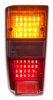 4-Panel LED Taillight Kit for 1980-1990 Toyota Land Cruiser [Red and Amber LED w/ 12-Volt]