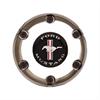 GT3 Gasser/Euro Style Horn Button Ford Logo Colored 6-Hole Style Style Polished with Black Center - image 1