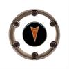 GT3 Gasser/Euro Style Horn Button Pontiac Logo Colored 6-Hole Style Style Polished with Black Center - image 1
