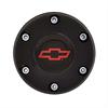 GT3 Gasser/Euro Style Horn Button Chevy Bowtie Colored 6-Hole Style Black Anodized - image 1