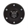 GT3 Gasser/Euro Style Horn Button "V8" Emblem Colored 6-Hole Style Black Anodized - image 1