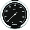 TACHOMETER CLASSIC 125MM BLACK 0-8K RPM - image 1