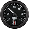 GAUGE BOOST PRESS MECH 52MM BLACK -1 TO +2 BAR T-FITTING 0.187 BARB M - image 1