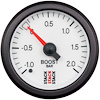 GAUGE BOOST PRESS MECH 52MM WHITE -1 TO +2 BAR T-FITTING 0.187 BARB M - image 1