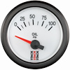 GAUGE OIL PRESS ELECTRIC 52MM WHT 0-100PSI 1/8 NPTF