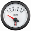 GAUGE BATTERY VOLTAGE ELECTRIC 52MM WHT 8-18V - image 1