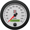 SPEEDOMETER ELECTRONIC 88MM WHT 0-260 KM/H PROGRAMMABLE - image 1