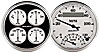 Old Tyme White II Gauge Combo 5" Electrical - image 1
