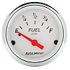 Arctic White Fuel Level Gauge 2-1/16" Electrical