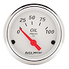 Arctic White Oil Pressure Gauge 2-1/16" Electrical - image 1