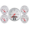 Arctic White 5-Gauge Kit 3-3/8" Speedometer (120 mph, Digital Display) - image 1