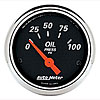Designer Black Oil Pressure Gauge 2-1/16" Electrical - image 1