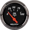 Designer Black Oil Pressure Gauge 2-1/16" Electrical - image 1