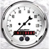 Old Tyme White Speedometer 3-3/8" Electrical