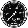 Old Tyme Black Oil Pressure Gauge 2-1/16" Mechanical - image 1