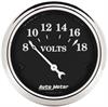 Old Tyme Black Voltmeter 2-1/16" Electrical - image 1